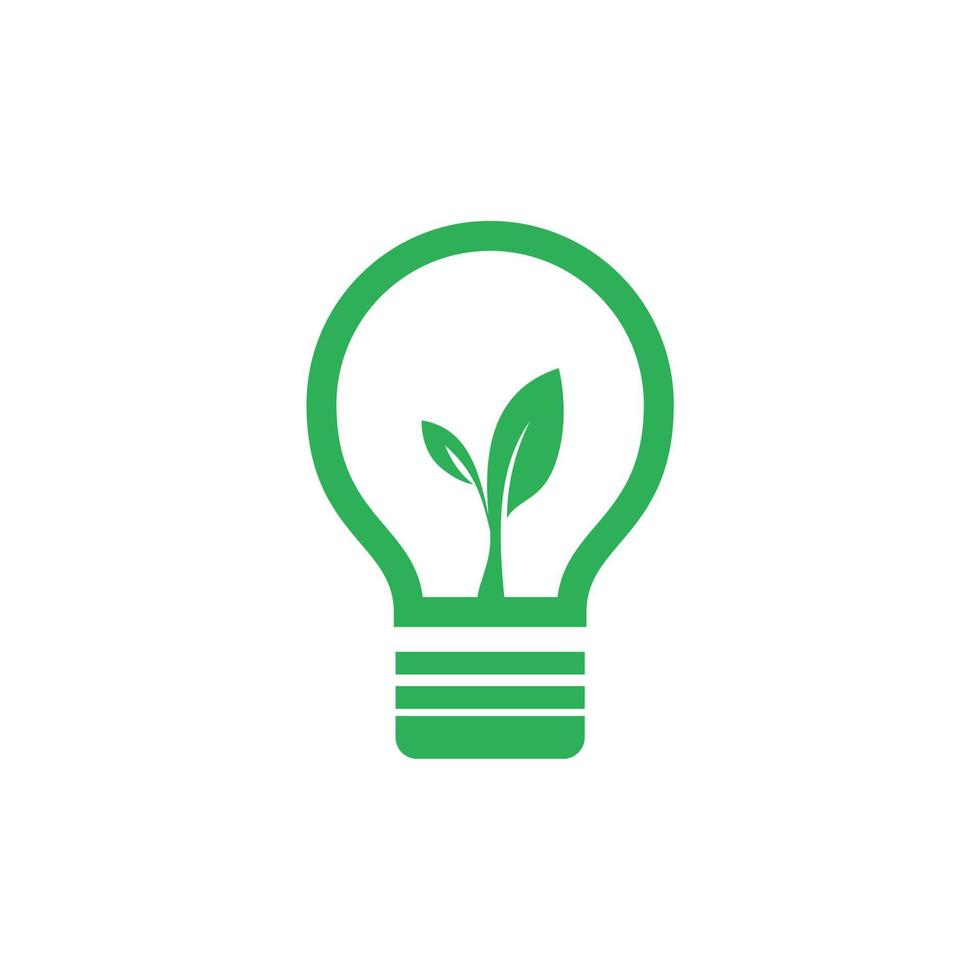 Lampe Logo Idee mit Baum vektor