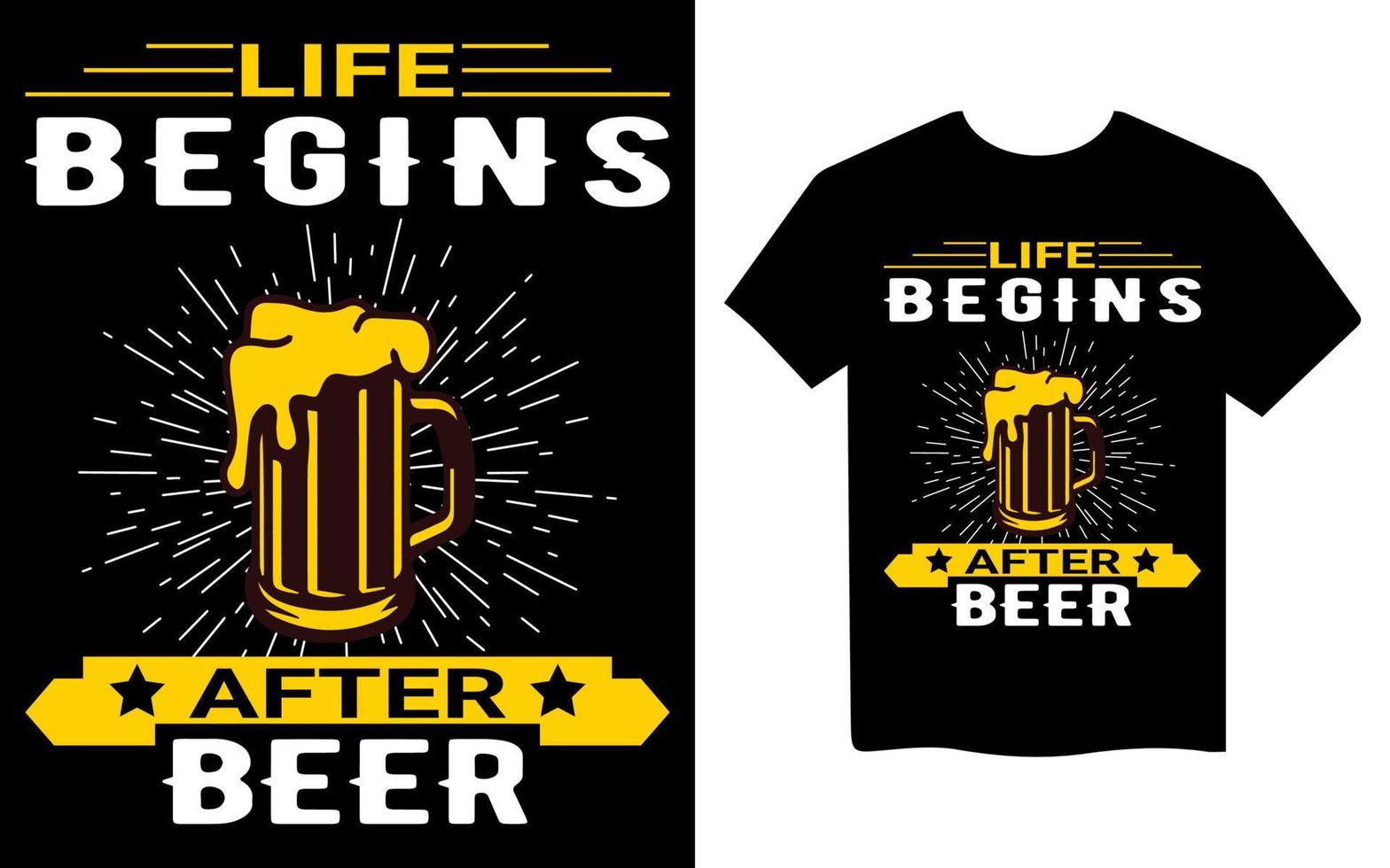 Bier-T-Shirt-Design vektor