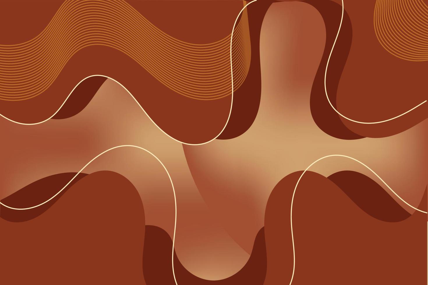 bakgrund Färg brun abstrakt vågig modern vektor