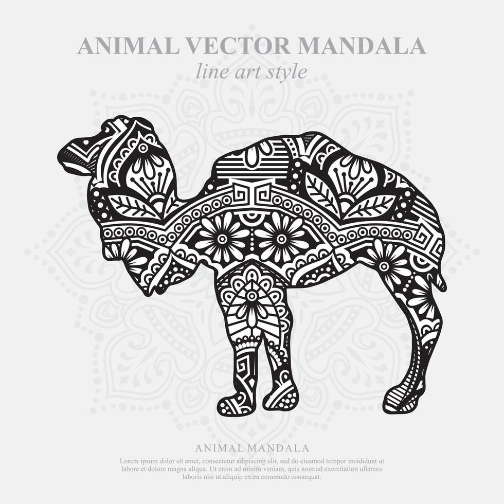 ca mel mandala. Vintage dekorative Elemente. orientalisches Muster, Vektorillustration. vektor