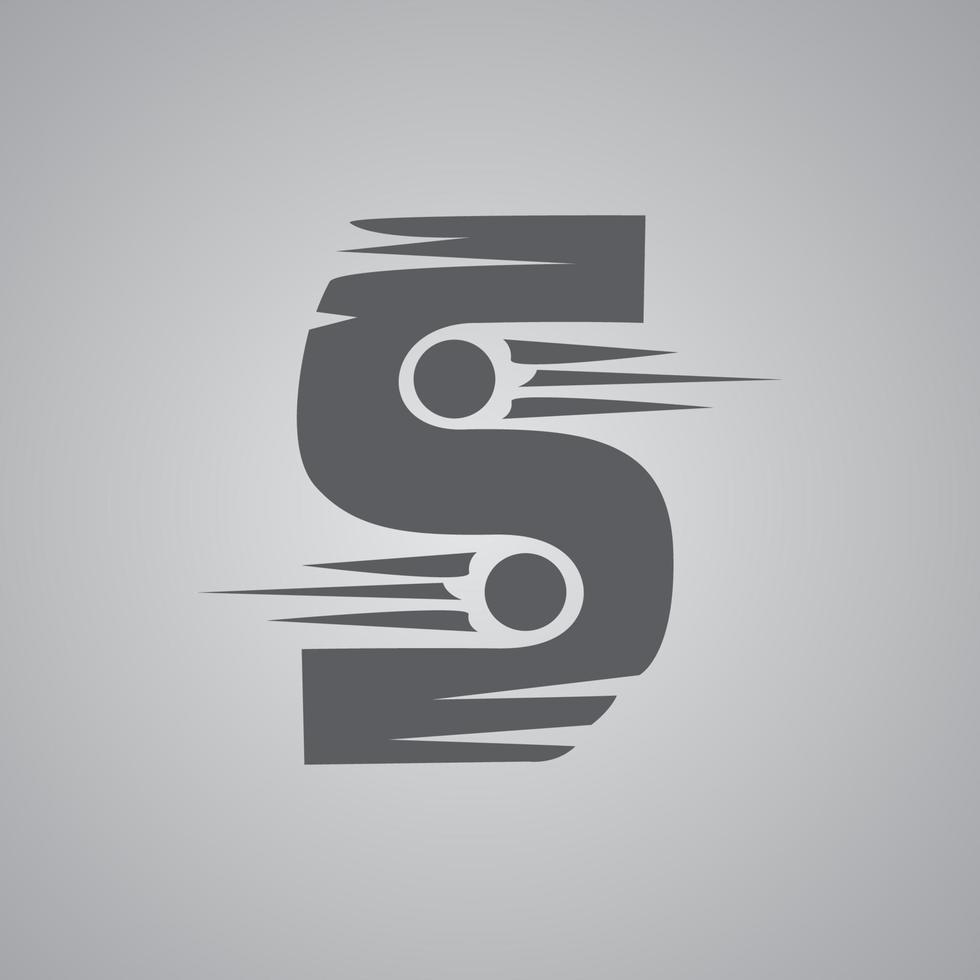 logotyp design med de begrepp av de brev s och fotboll vektor