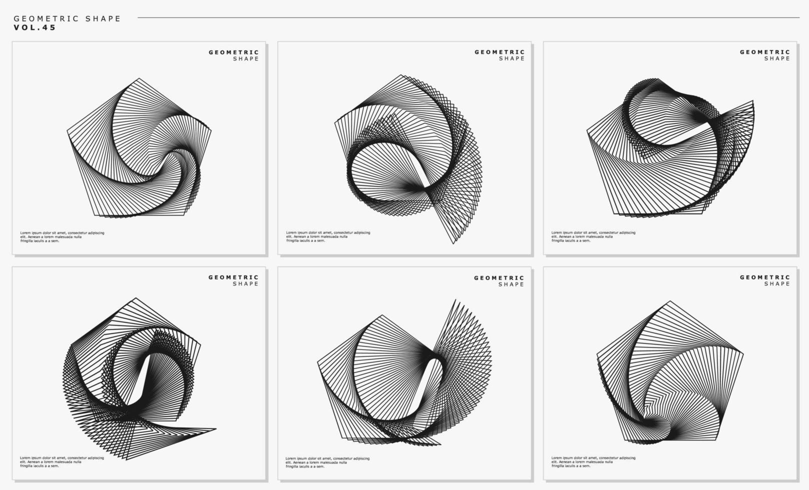 Pentagon abstrakt Mischung Linien Logo Design Vorlage Satz. modern Polygon Linie Kunst Sammlung. vektor