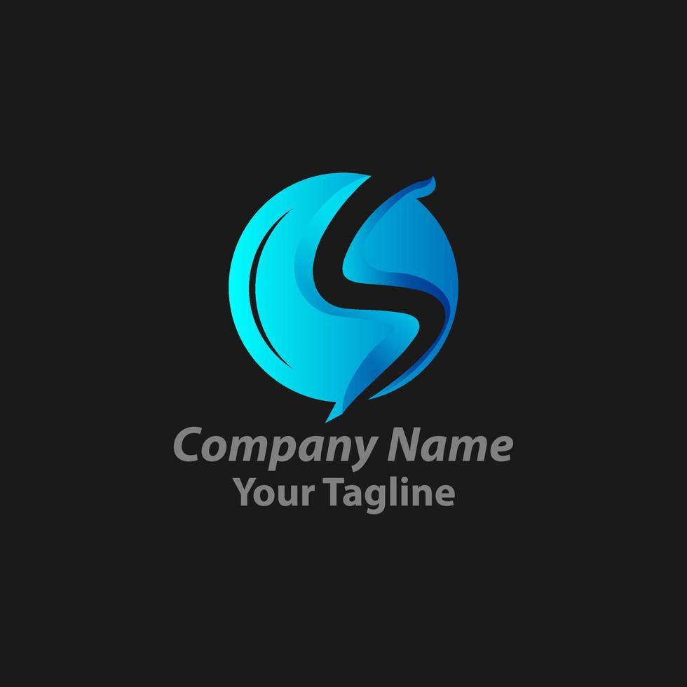 färgrik brev s logotyp design för företag företag visuell identitet i låg poly konst stil med trendig lång skugga stock illustration vektor