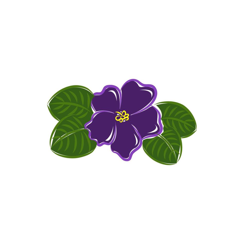 afrikanisch violett Pixel perfekt. Blühen sanktpaulia. Innen- Pflanze mit Rosa Blumen. dünn Linie anpassbar Illustration. Kontur Symbol. Vektor isoliert Gliederung Zeichnung. editierbar Schlaganfall