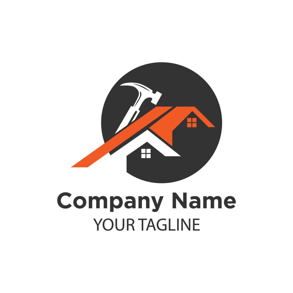 Zuhause Verbesserung Logo. Werkzeuge Symbol. Dach Reparatur Logo. Zuhause Reparatur unterzeichnen. Zuhause Reparatur Symbol. vektor