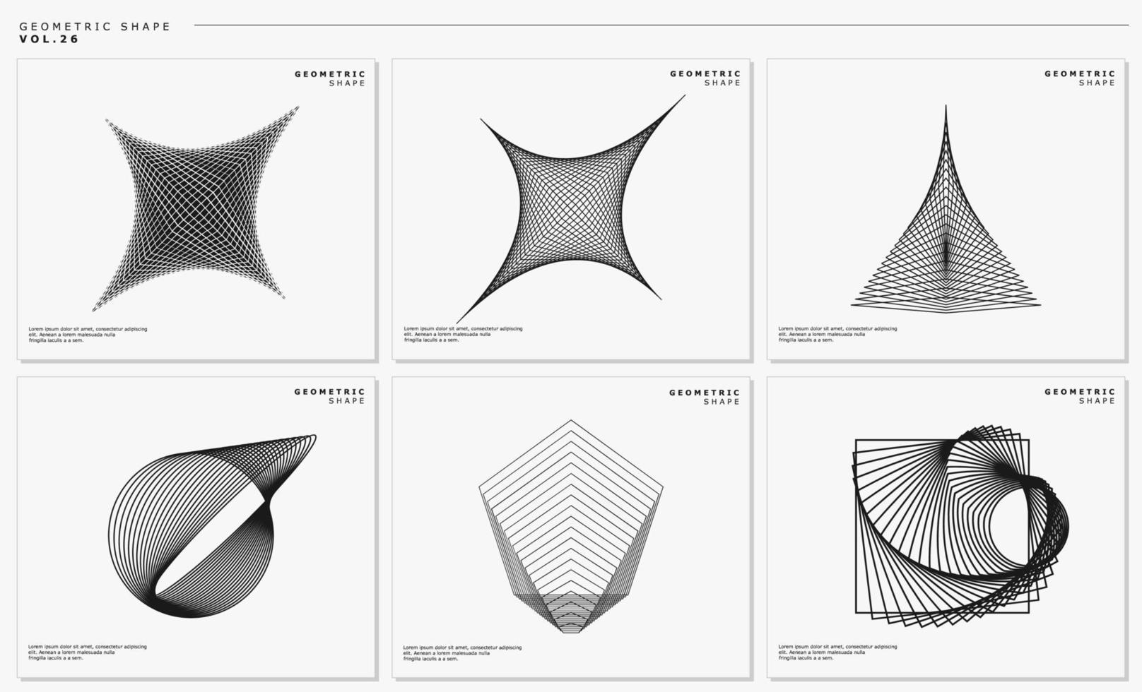 Linie Mischung abstrakt Design Vorlage Satz. modern dynamisch Linien Logo Grafik Vektor. vektor