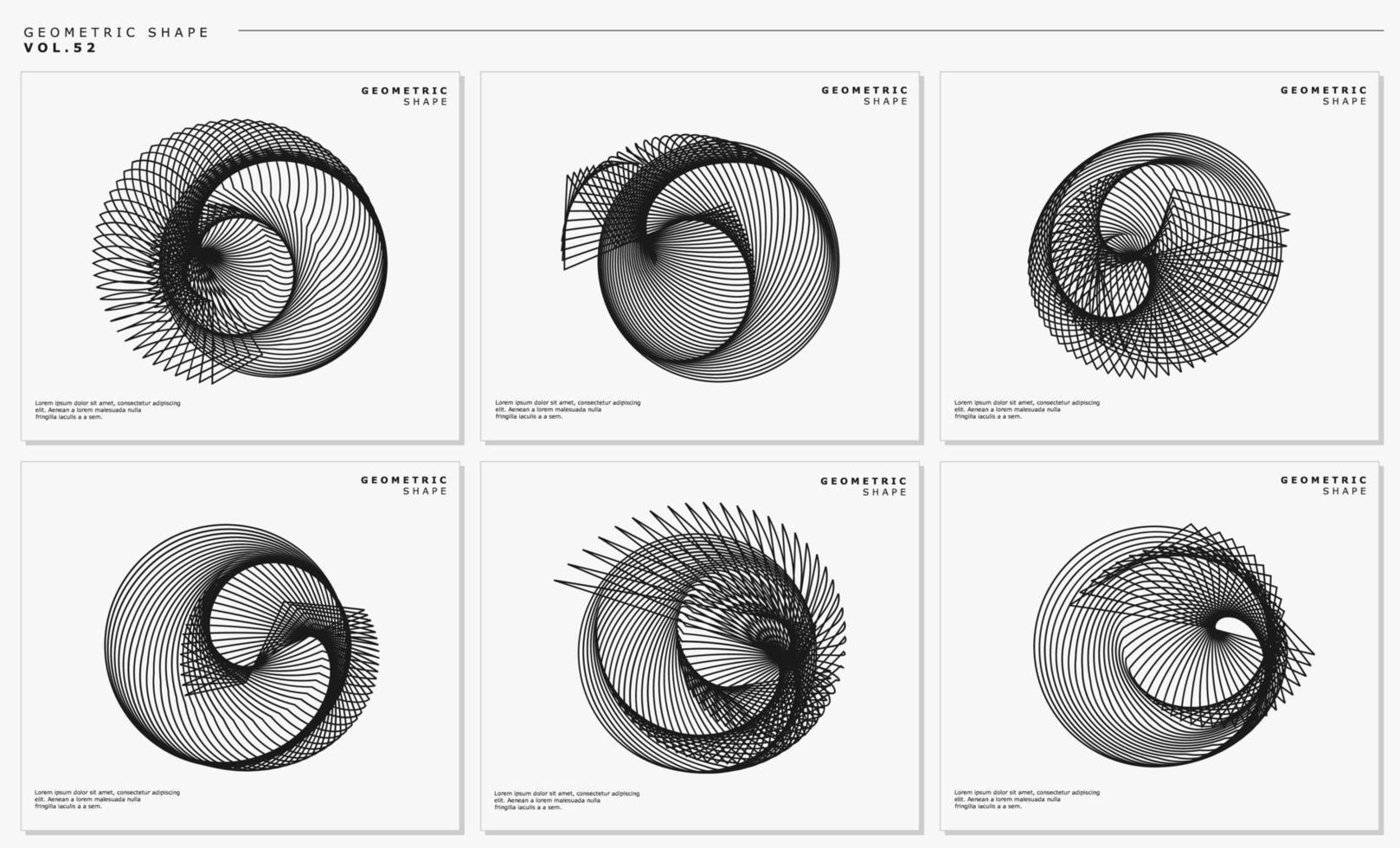 modern dynamisk linje cirkel design mall uppsättning. abstrakt blandning rader sfär logotyp vektor. vektor