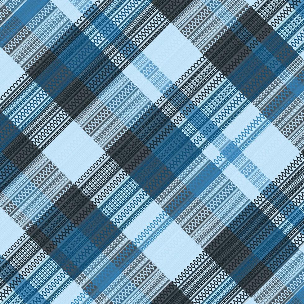 Tartan-Plaid mit Nachtfarbmuster. vektor