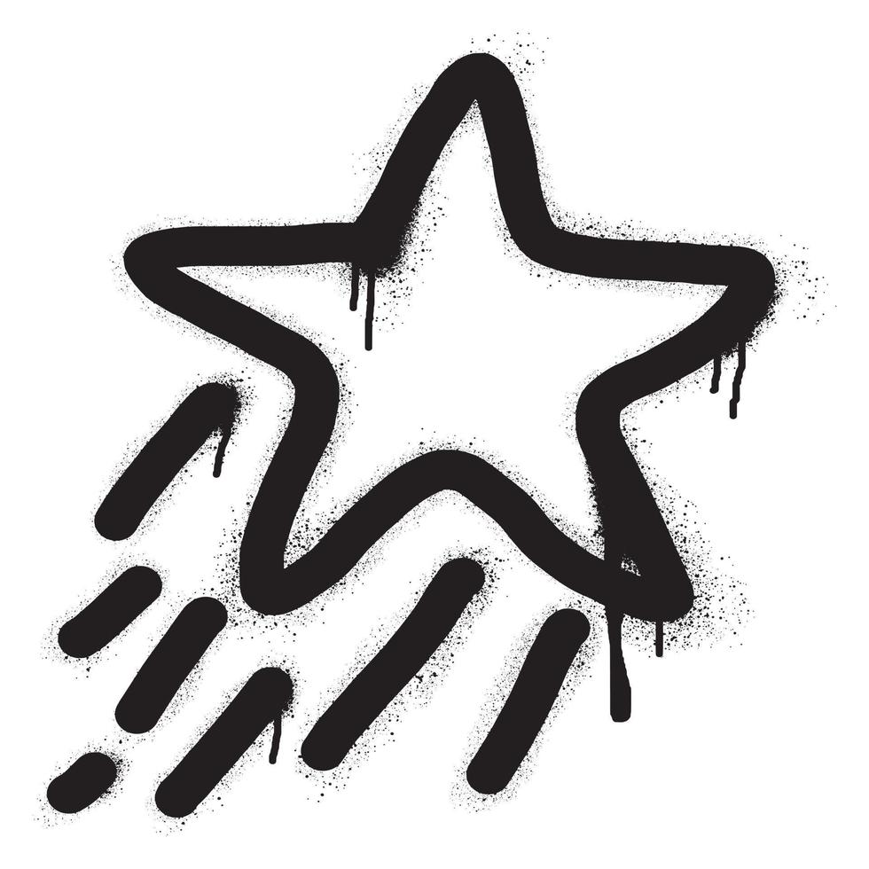 spray målad graffiti stjärna bild isolerat på vit bakgrund. vektor illustration.