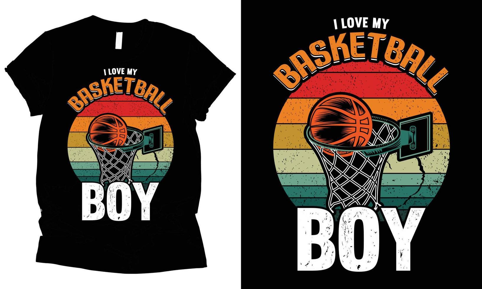 jag kärlek min basketboll pojke vektor t-shirt design.