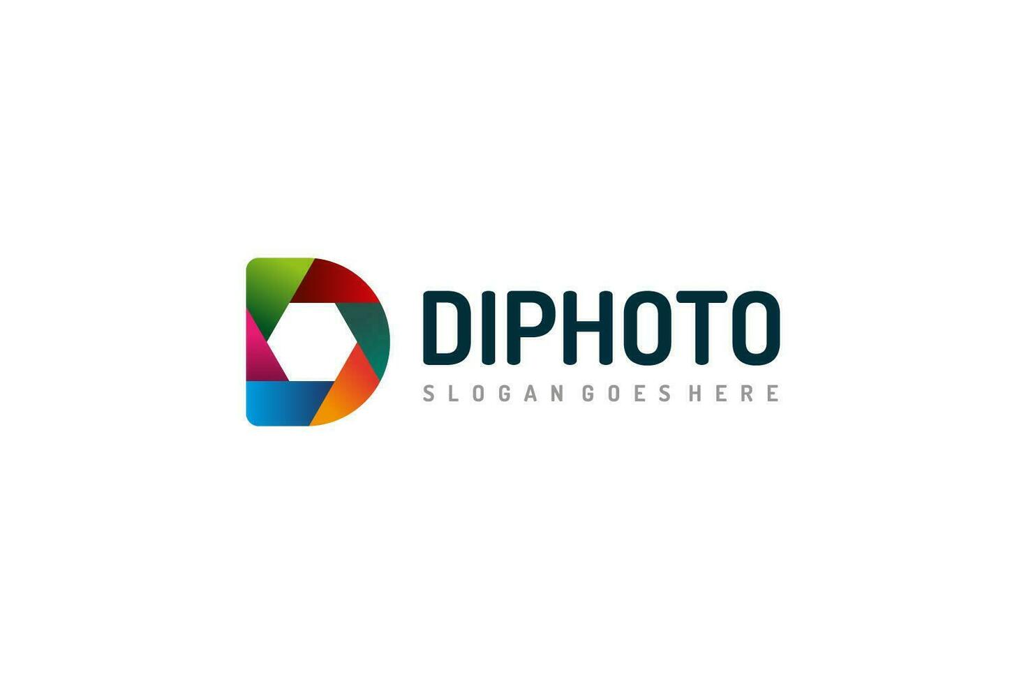 D Brief-Fotografie-Logo vektor