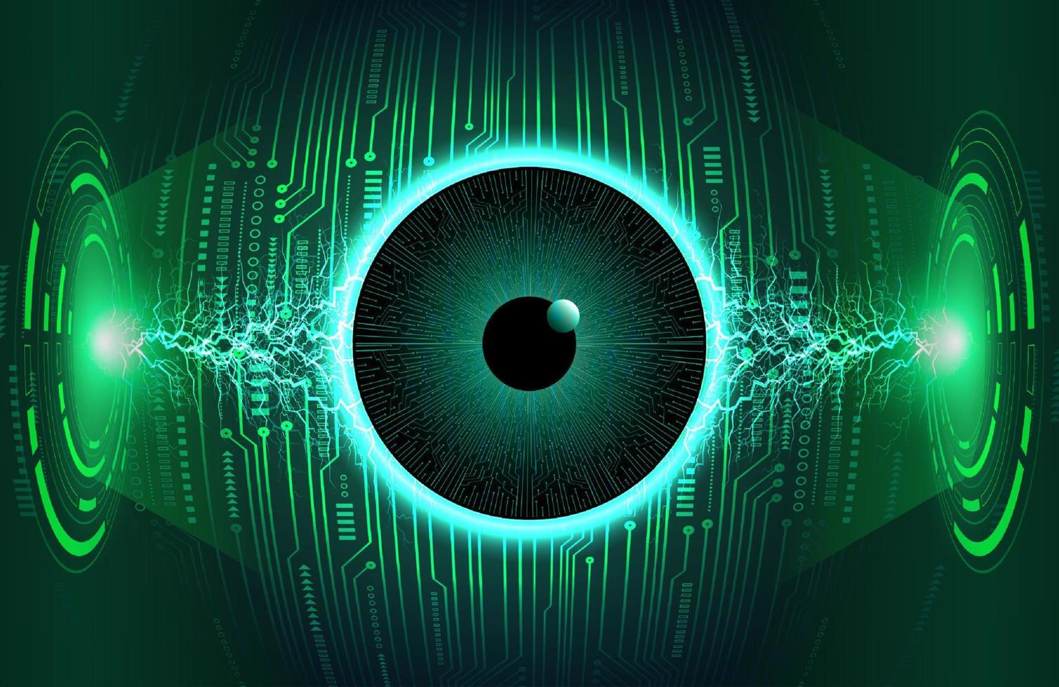 modernes Augenhologramm auf Technologiehintergrund vektor