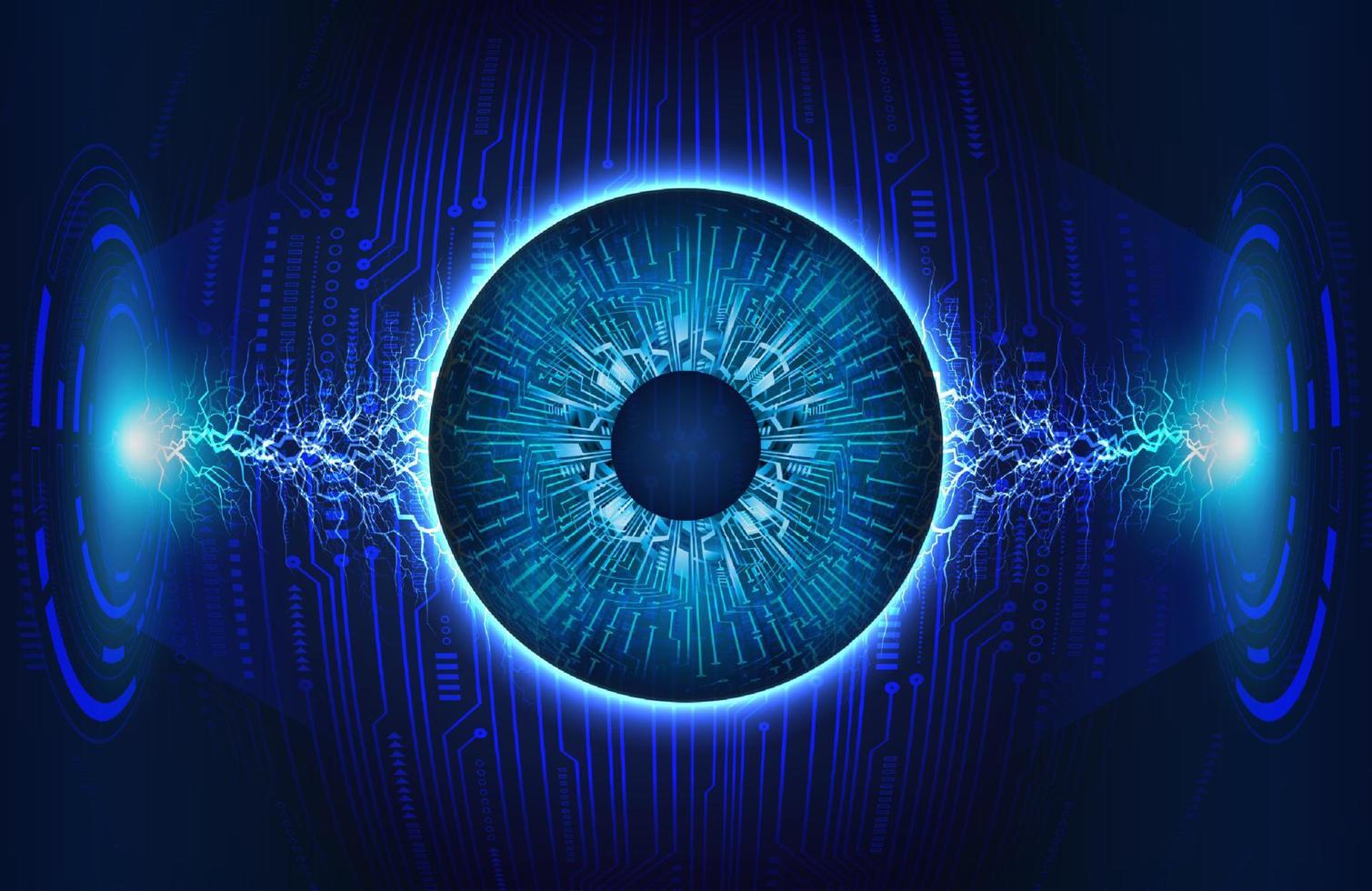 modern öga holograf på teknologi bakgrund vektor