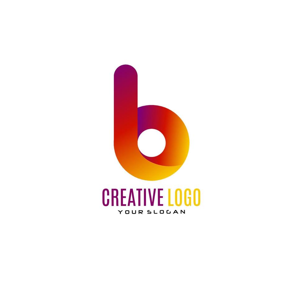 kreativ Brief b Logo Design. vektor