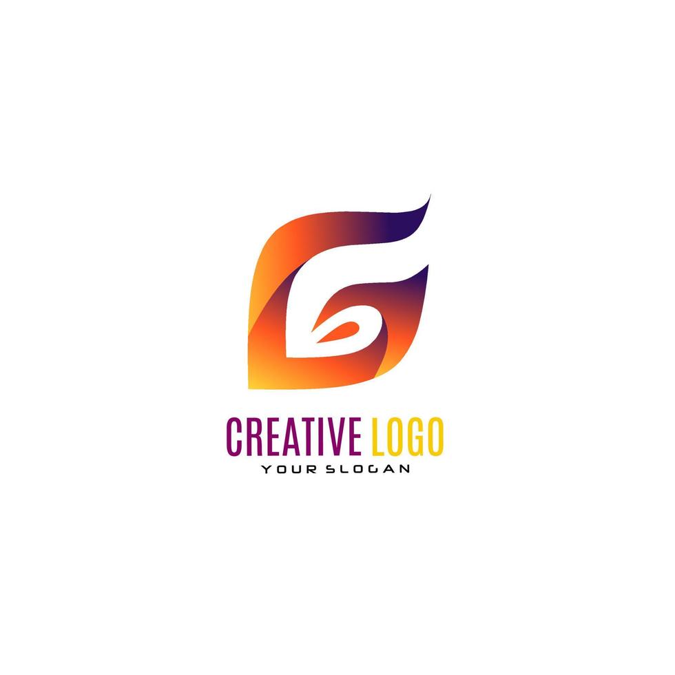 kreativ Brief G Logo Design. vektor