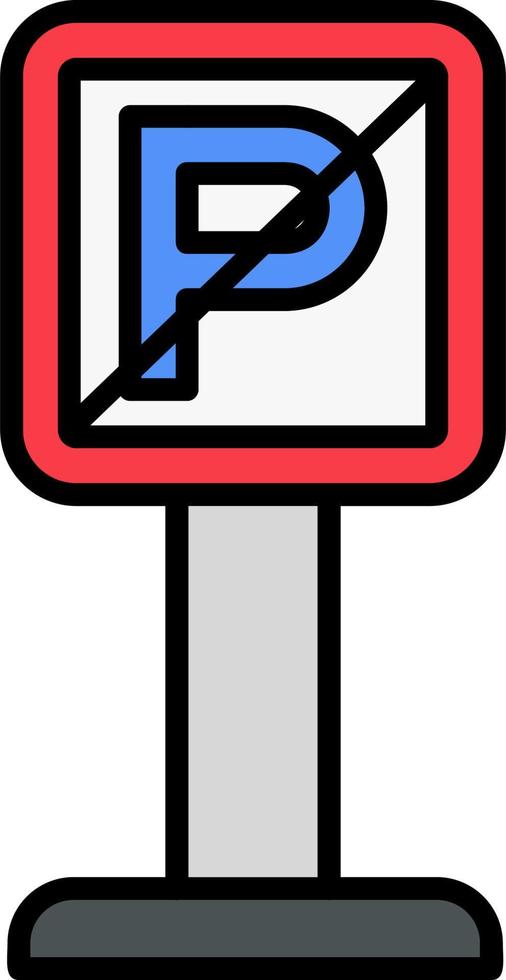 Nein Parkplatz Vektor Symbol