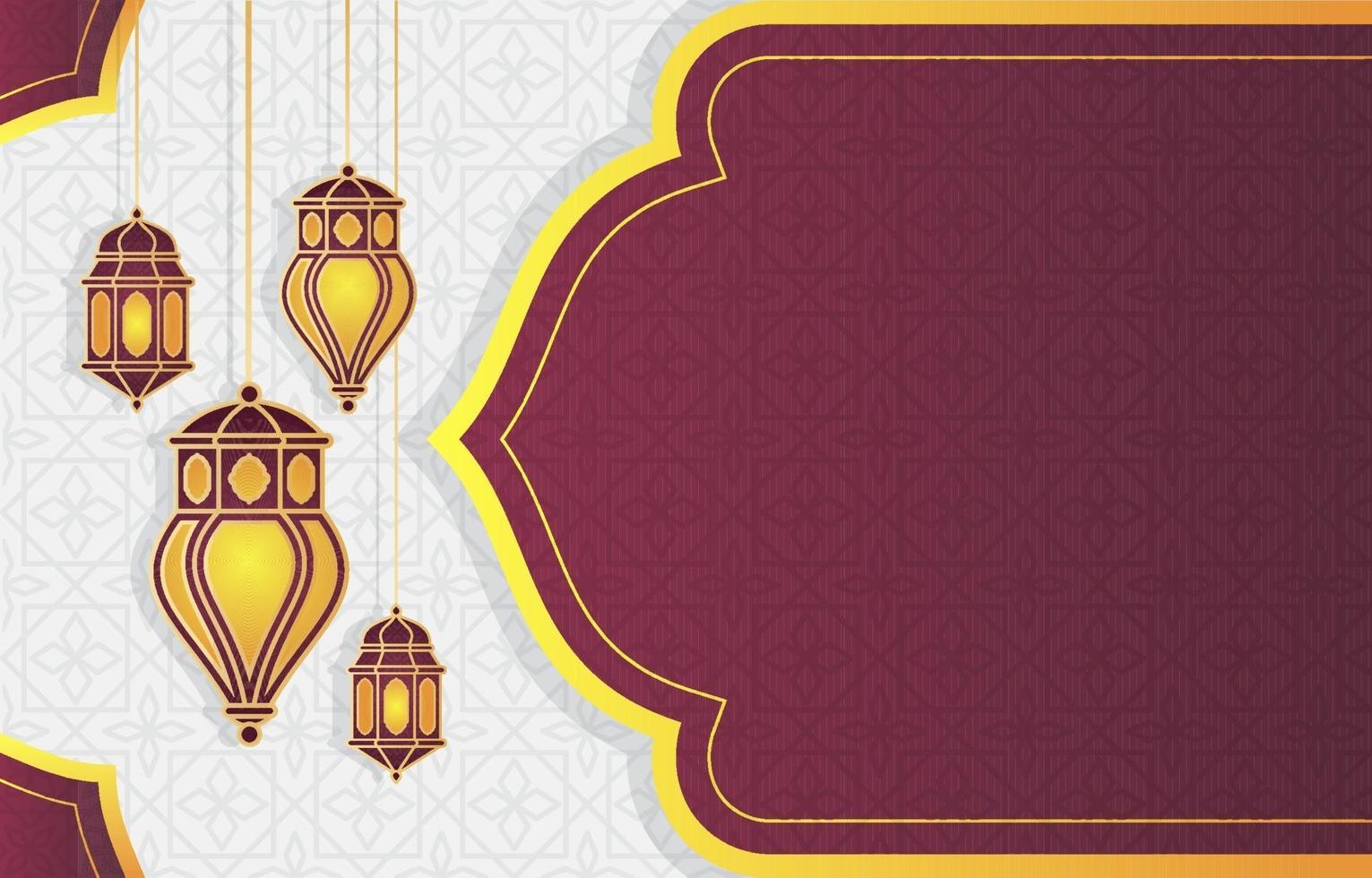 islamisk arabisk lykta för ramadan kareem eid mubarak bakgrund vektor