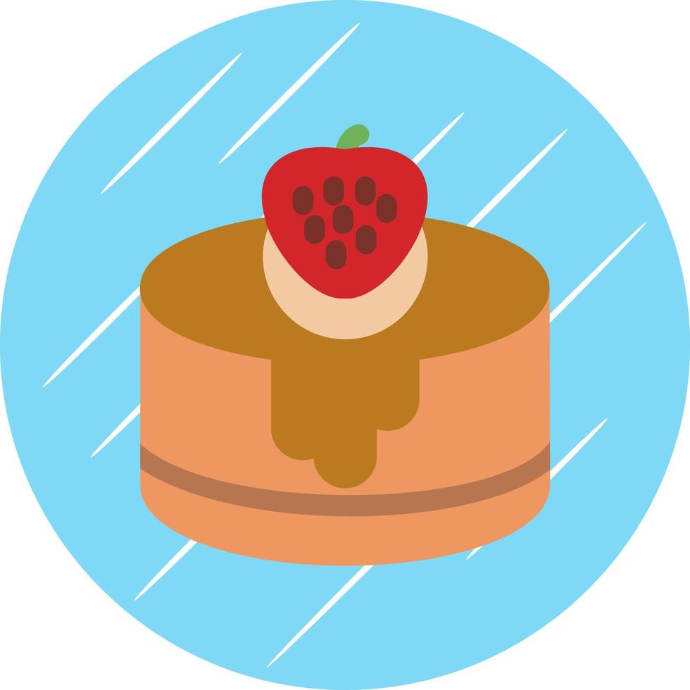 Erdbeerkuchen-Vektor-Icon-Design vektor