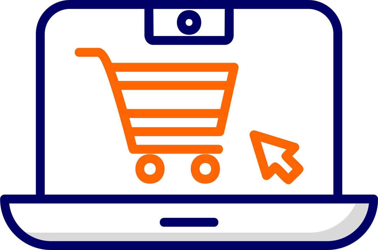 Online-Shopping-Vektor-Symbol vektor