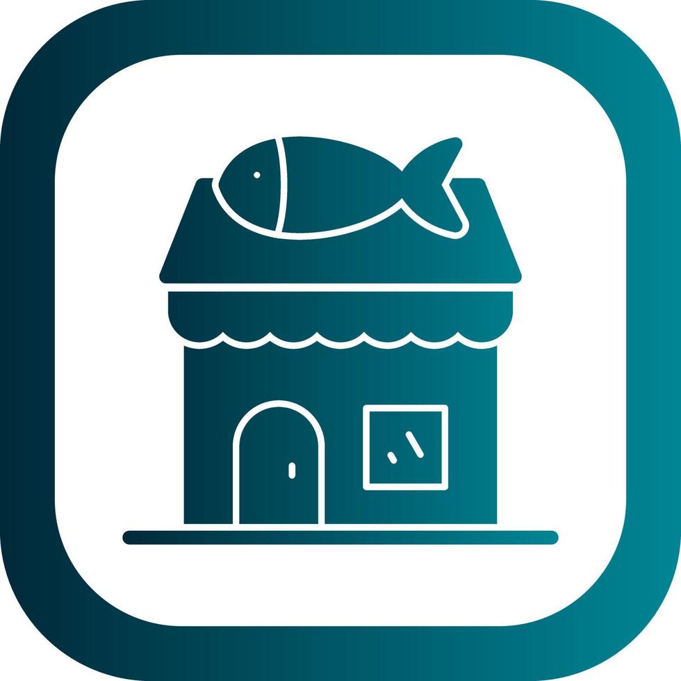 Fischgeschäft Vektor-Icon-Design vektor