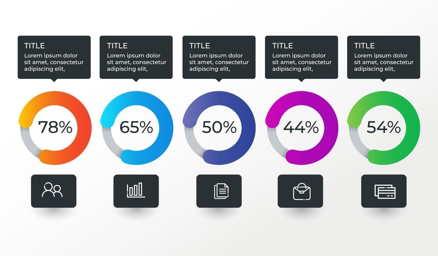 infografik med 5 steg eller alternativ vektor