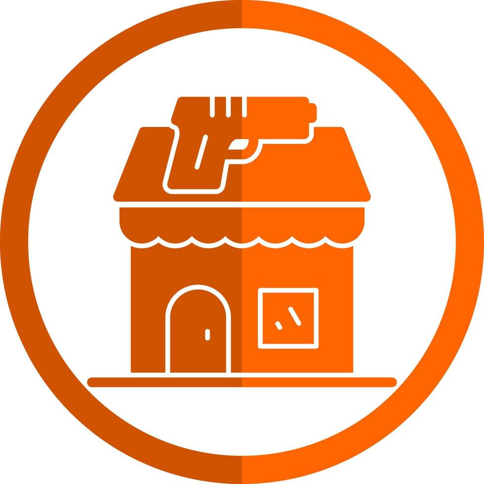 Waffenladen-Vektor-Icon-Design vektor