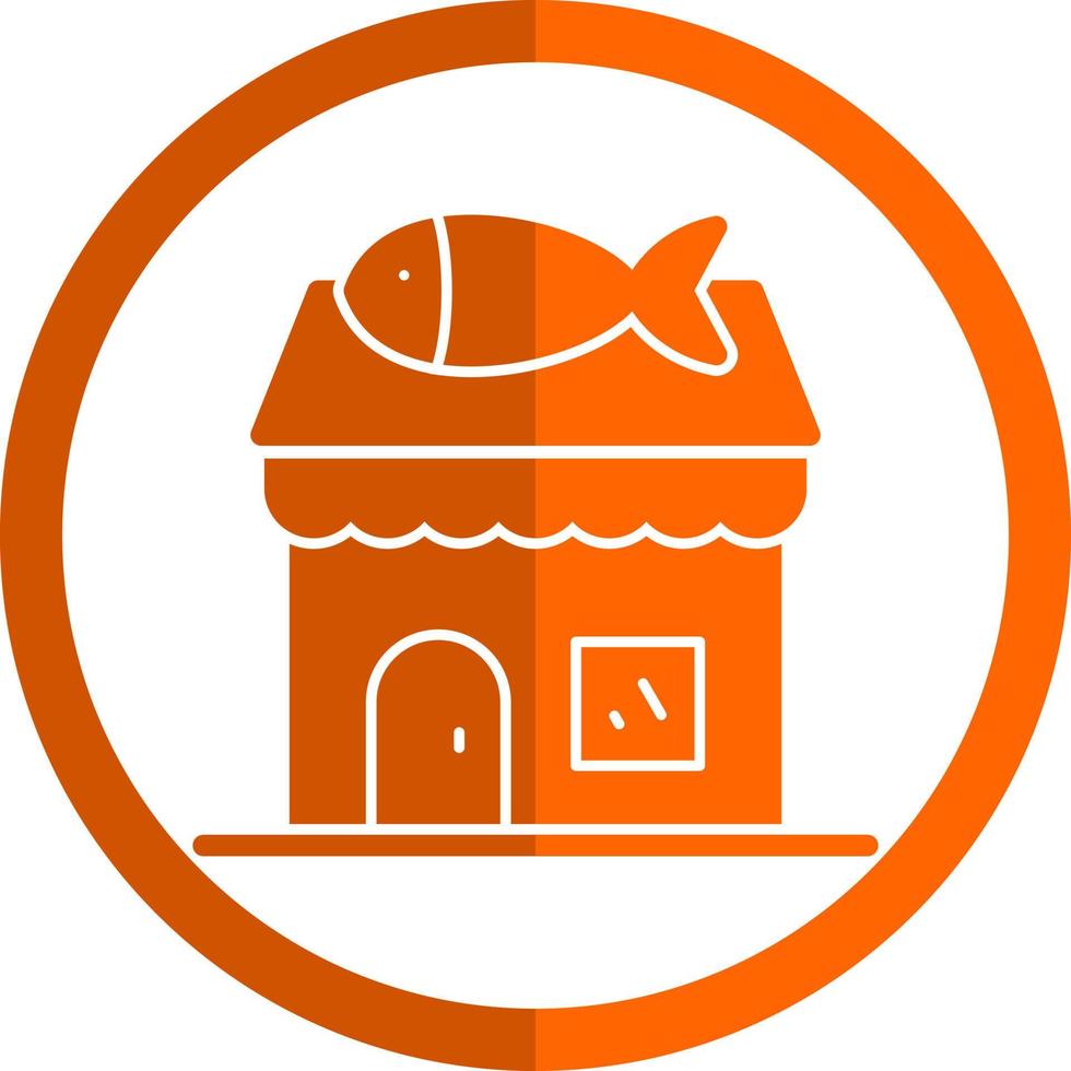 Fischgeschäft Vektor-Icon-Design vektor