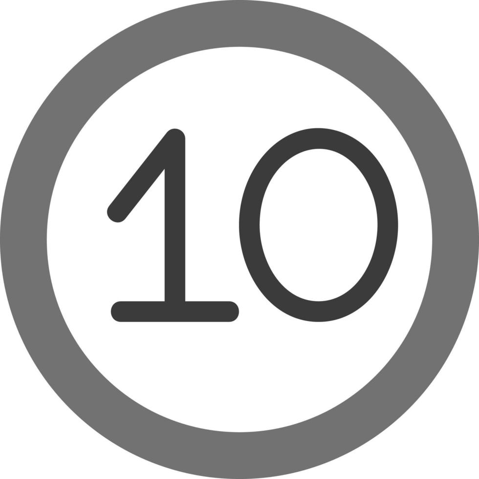 10 hastighet begränsa vektor ikon