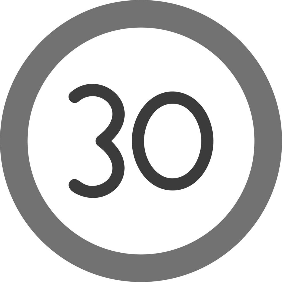 30 Geschwindigkeit Grenze Vektor Symbol