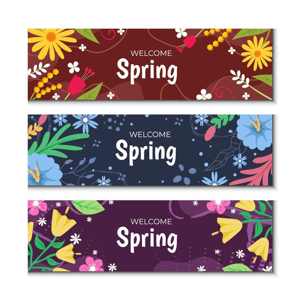 Frühlingsblumenbanner vektor