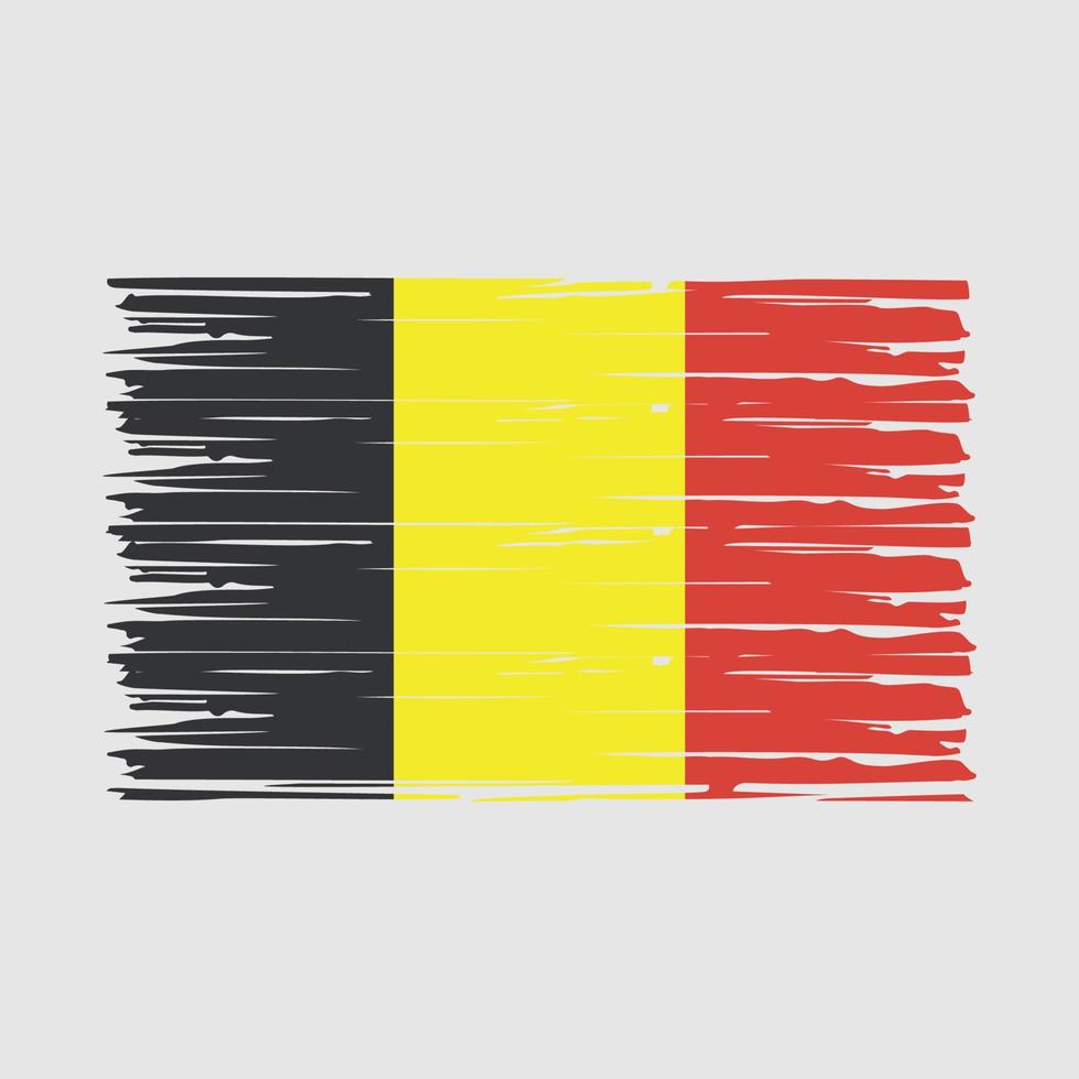 Pinselvektor mit belgischer Flagge vektor