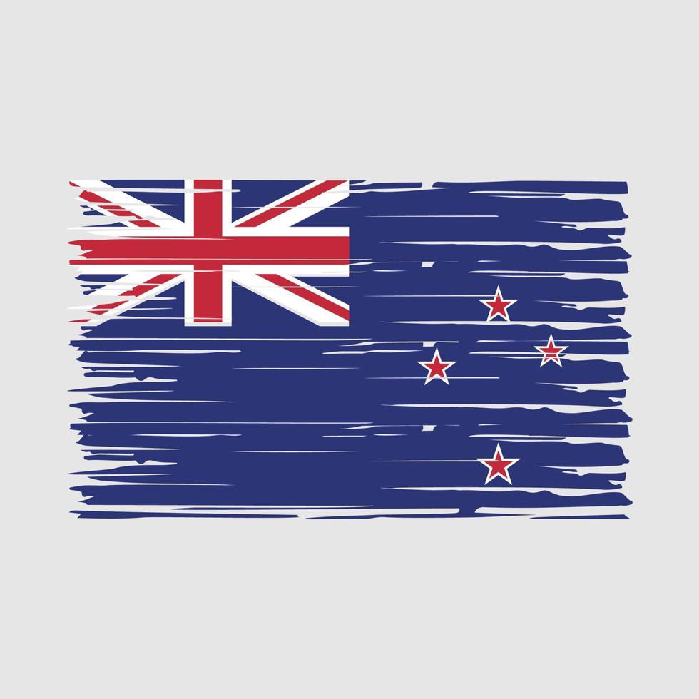 Pinselvektor der neuseeländischen Flagge vektor