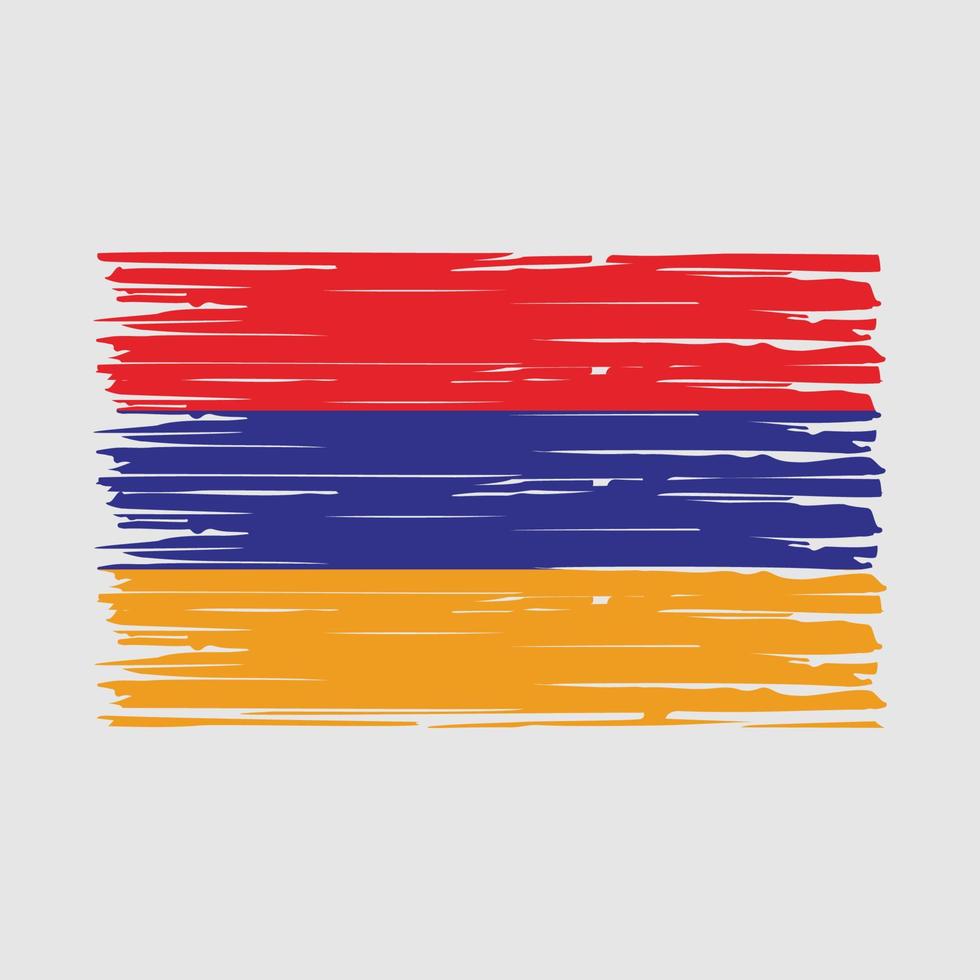 armenischer Flaggenbürstenvektor vektor