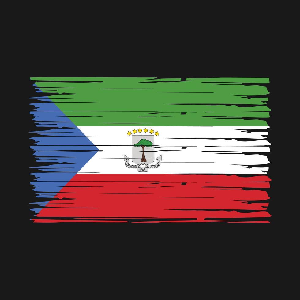 äquatorialguinea-flaggenbürstenvektor vektor