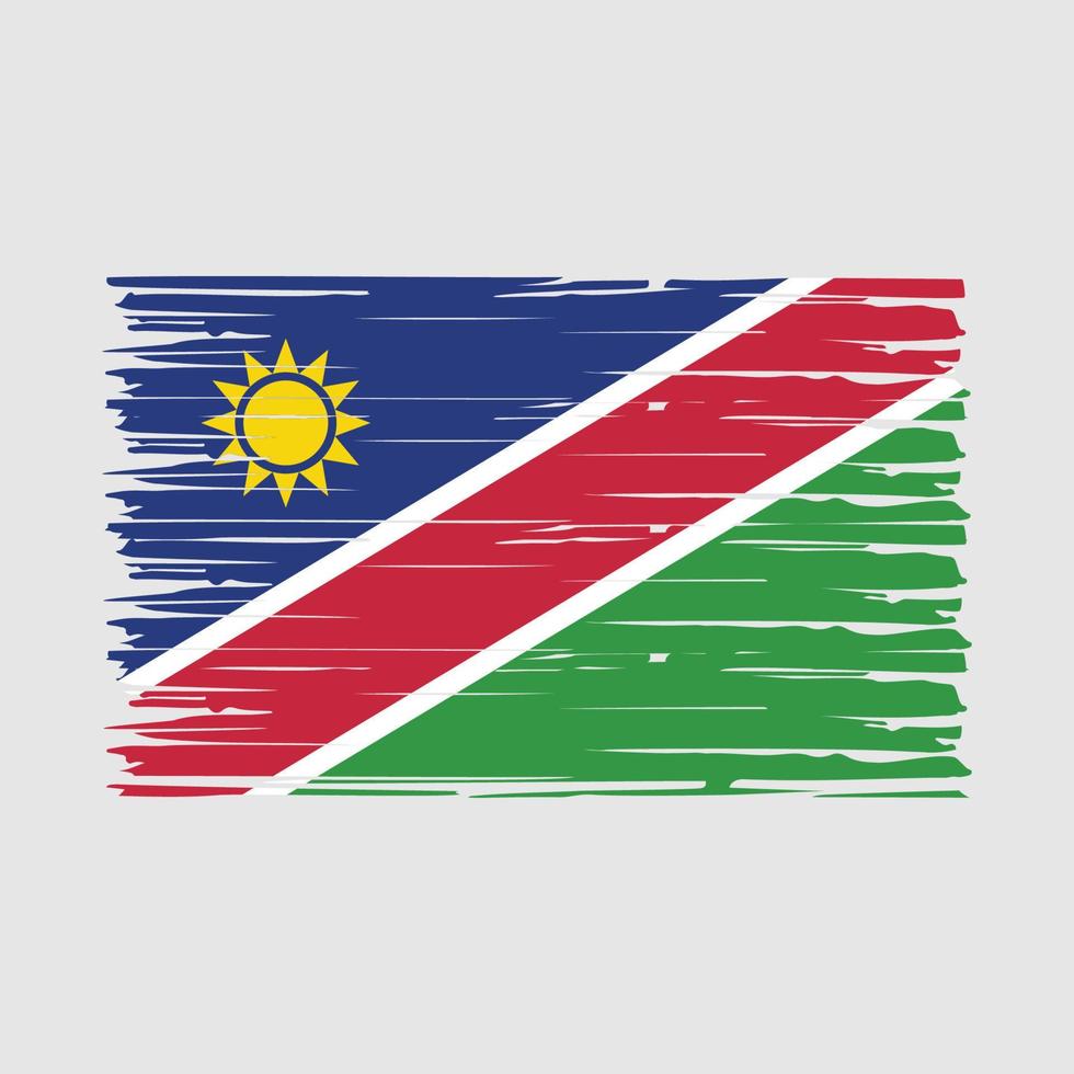 Namibia-Flagge-Pinsel-Vektor vektor