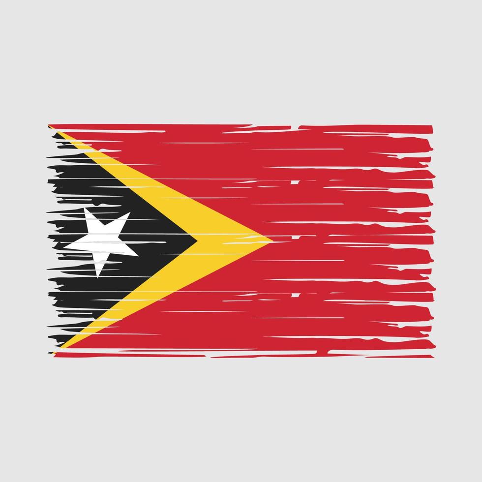Osttimor-Flaggenbürstenvektor vektor