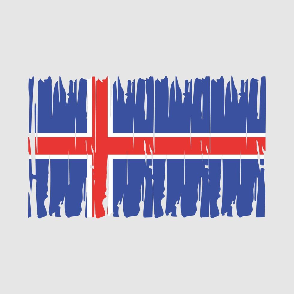 Island Flagge Vektor