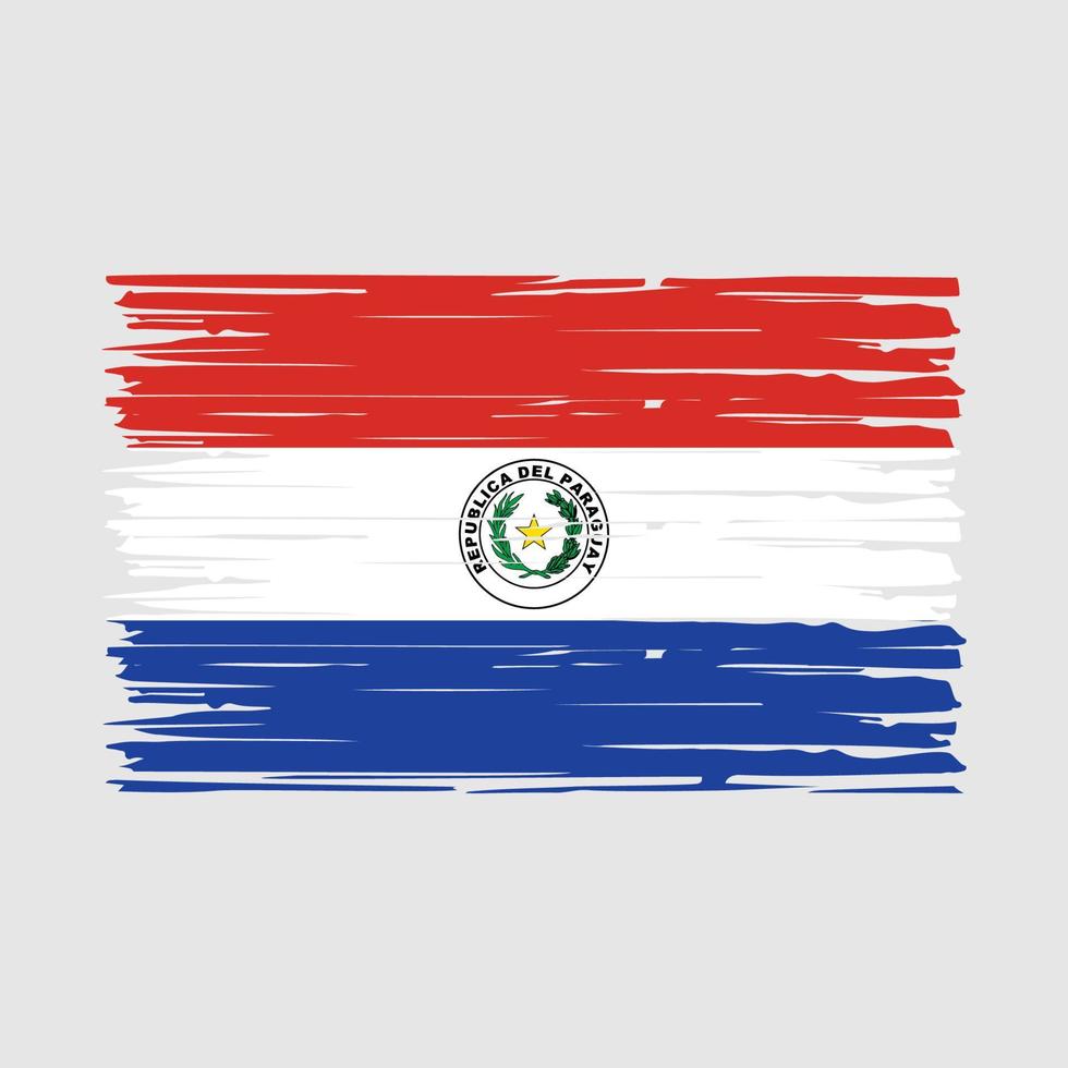 paraguay flagga borsta vektor