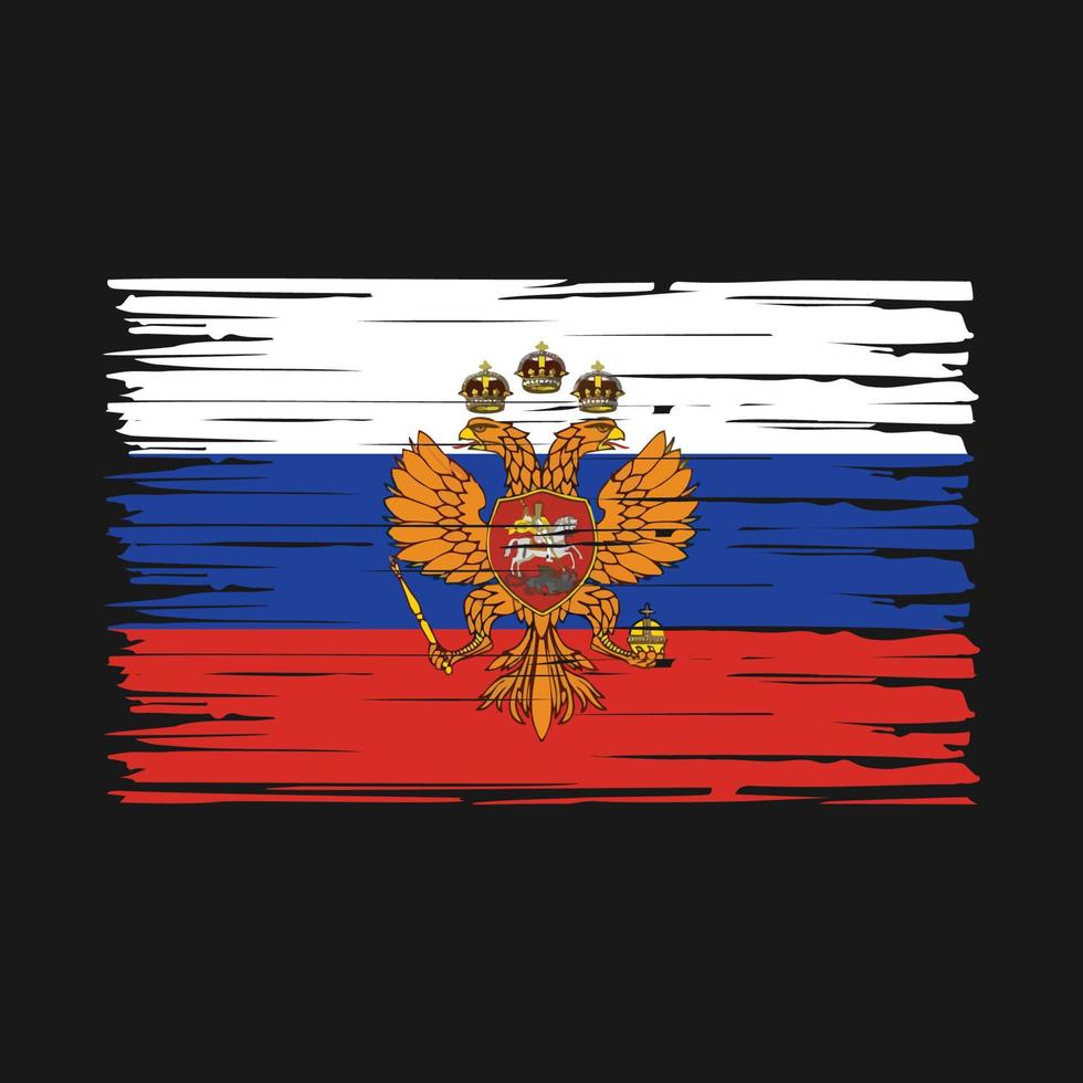 Pinselvektor mit russischer Flagge vektor