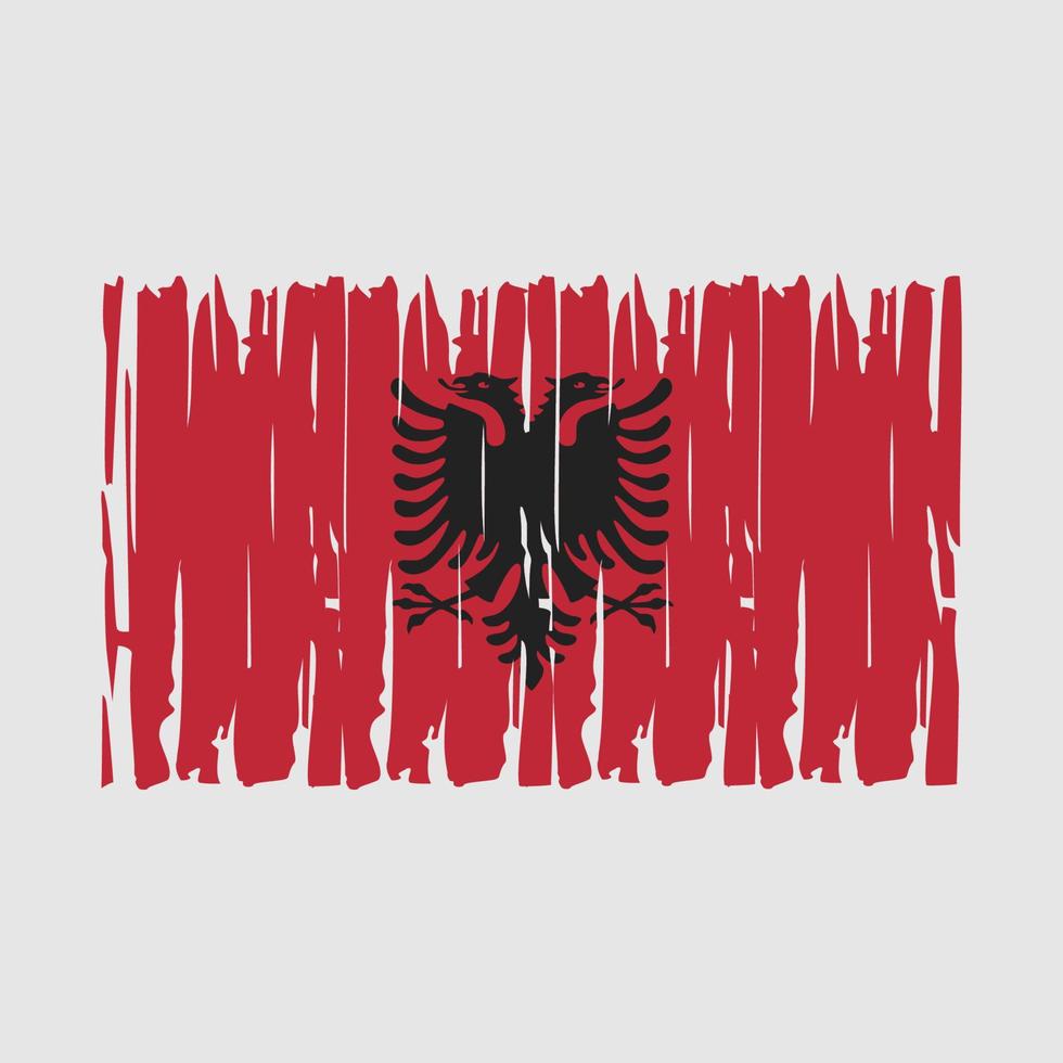 Albanien Flaggenvektor vektor