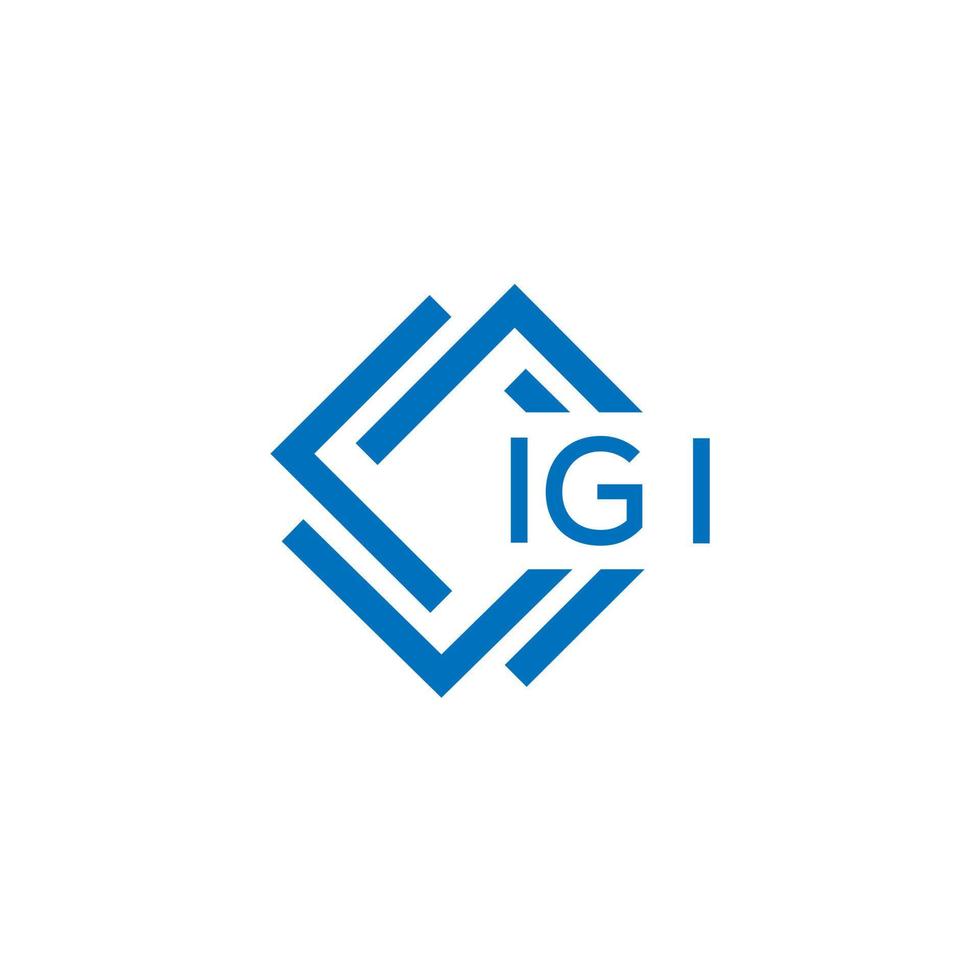 igi Brief Logo Design auf Weiß Hintergrund. igi kreativ Kreis Brief Logo Konzept. igi Brief Design. vektor