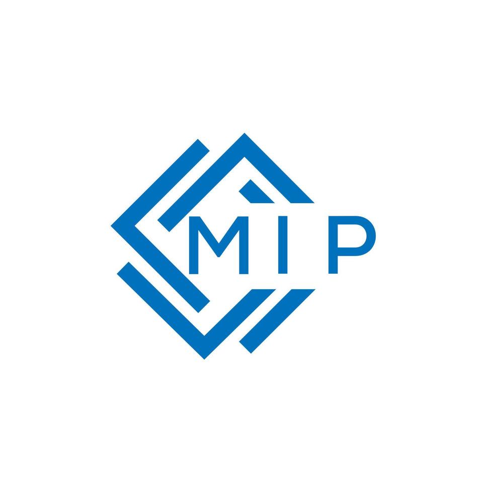 mip Brief Logo Design auf Weiß Hintergrund. mip kreativ Kreis Brief Logo Konzept. mip Brief Design. vektor