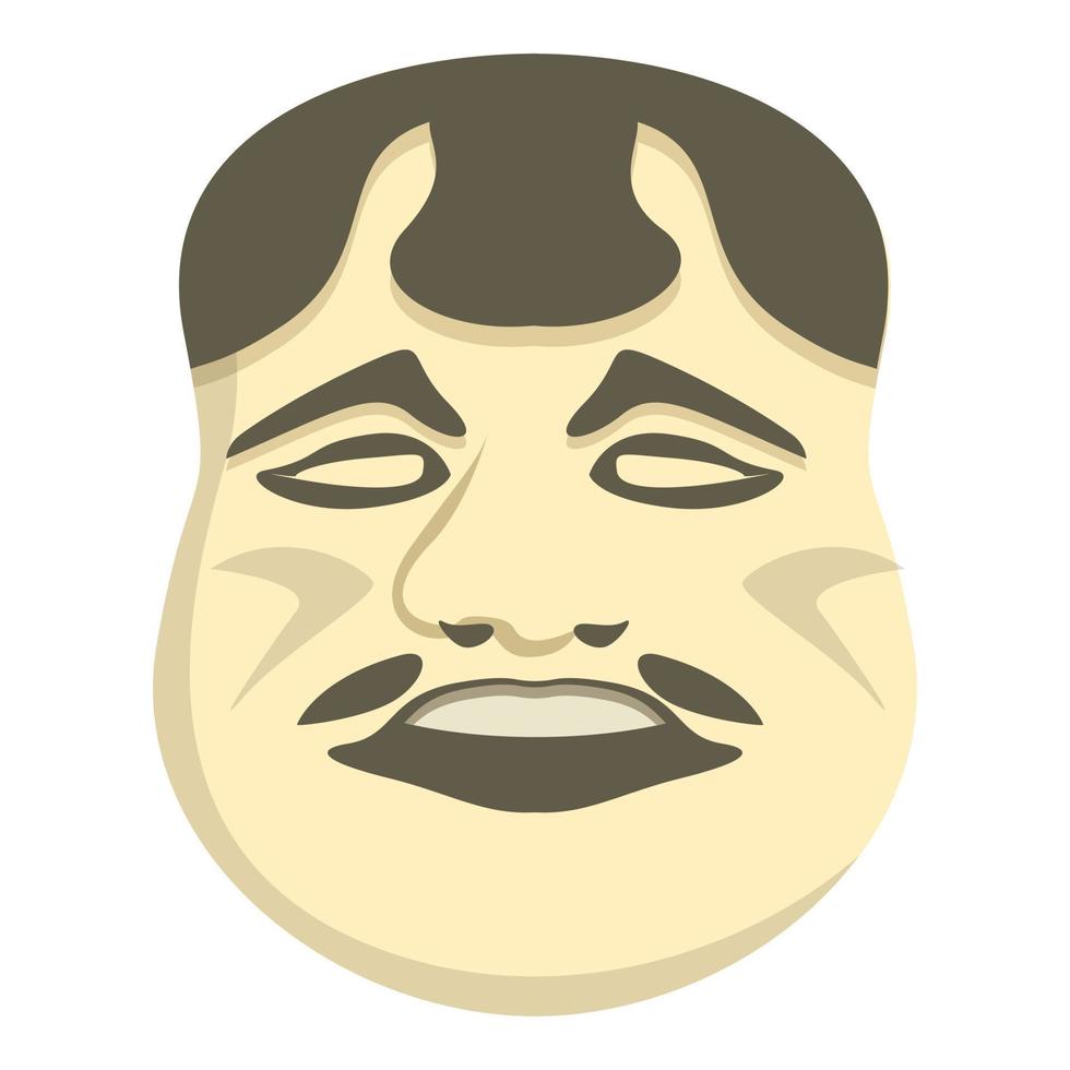japansk nej mask ikon tecknad serie vektor. japan ansikte vektor