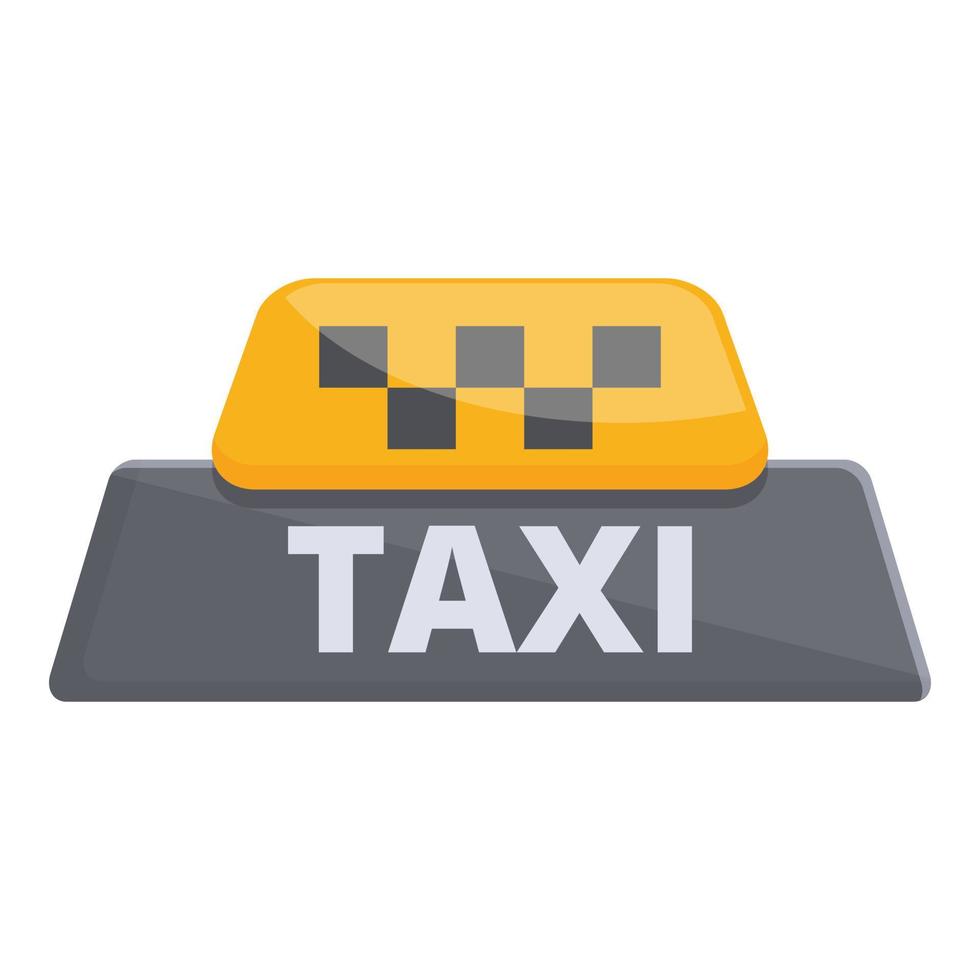 taxi cab ikon tecknad serie vektor. bil service vektor
