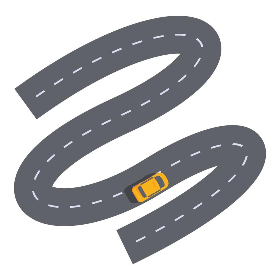Taxi Auto Route Symbol Karikatur Vektor. App Bedienung vektor