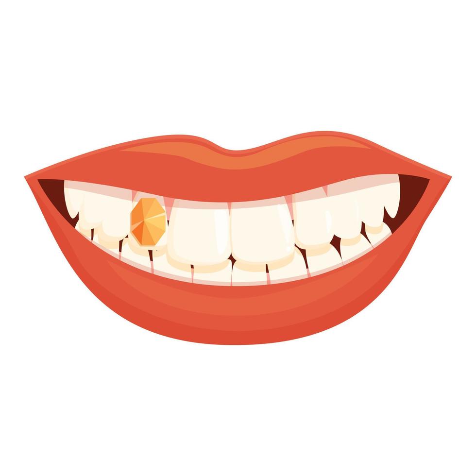 Oral Edelstein Symbol Karikatur Vektor. Zähne Pflege vektor