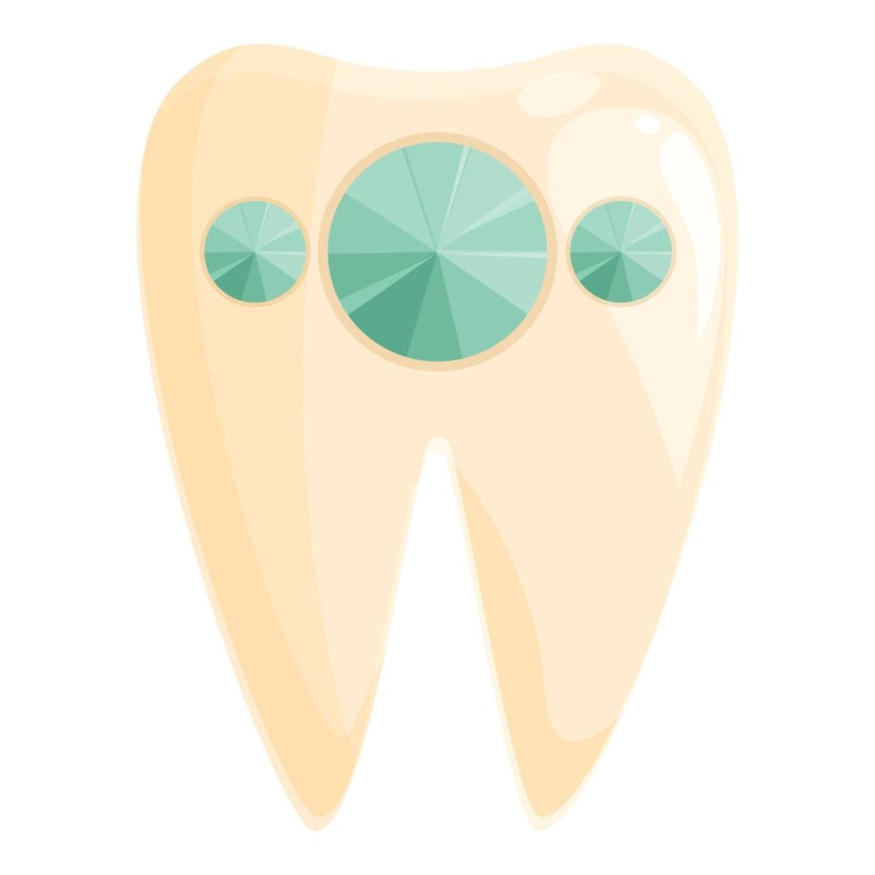leende tand pärla ikon tecknad serie vektor. dental vård vektor