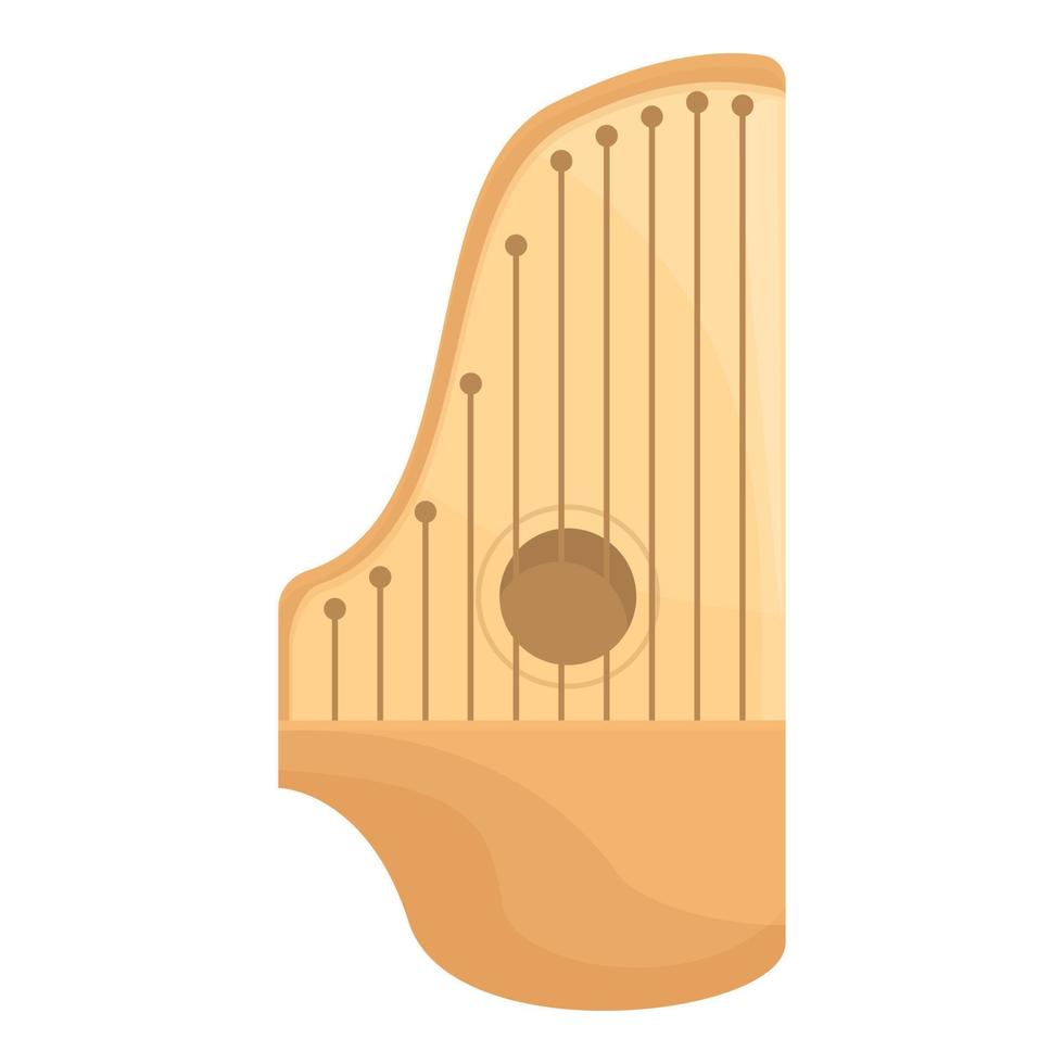 kantele musik ikon tecknad serie vektor. finland gusli vektor