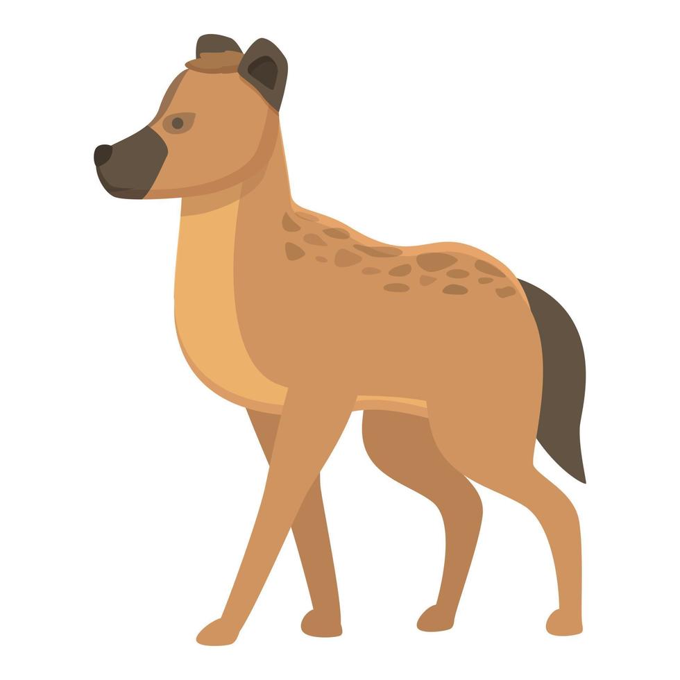 fick syn på hyena ikon tecknad serie vektor. söt djur- vektor