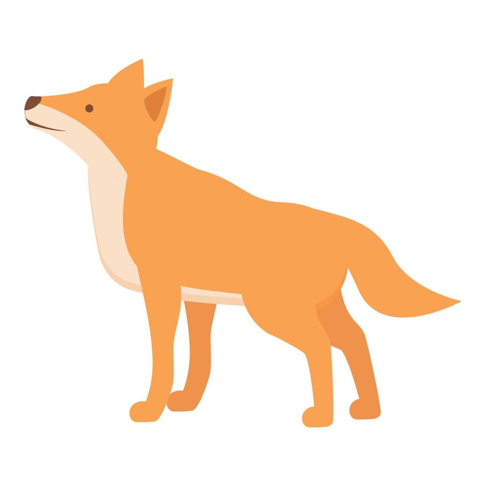 söt dingo hund ikon tecknad serie vektor. vild djur- vektor